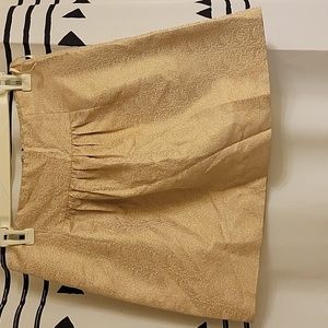 J Crew Beige/Gold Mini Skirt